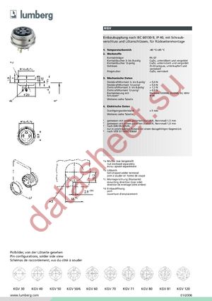 KGV 70 datasheet  